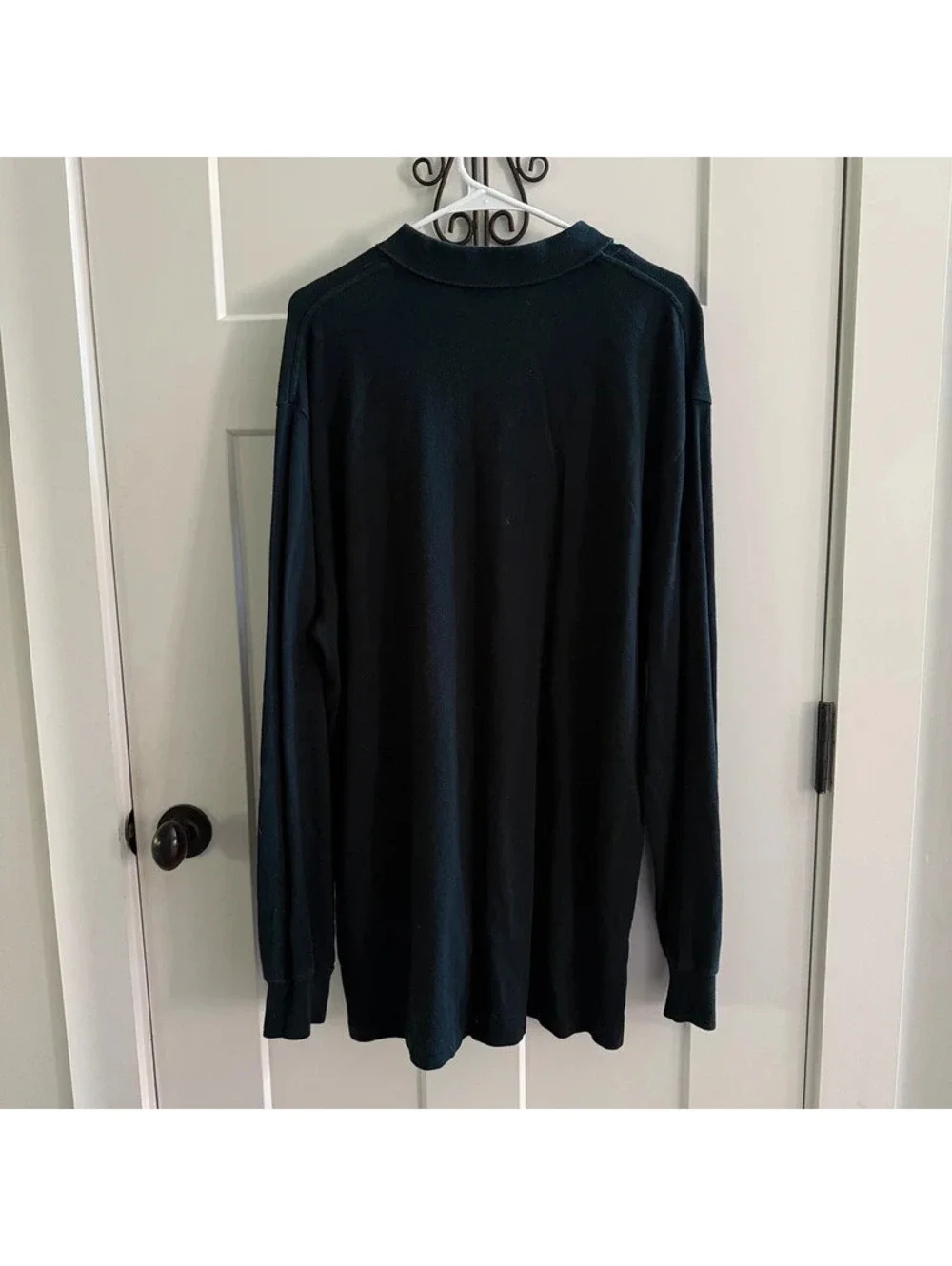 Polo Ralph Lauren Long Sleeve Polo Shirt XL Dark Navy Red Pony 100% Cotton